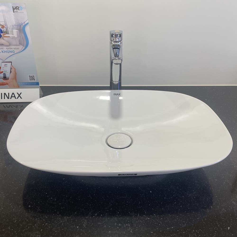 Chậu rửa lavabo đặt bàn INAX AL-S620V (ALS620V) men Aqua Ceramic AL-S620V/BW1 - 4