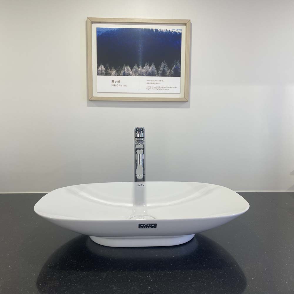 Chậu rửa lavabo đặt bàn INAX AL-S620V (ALS620V) men Aqua Ceramic AL-S620V/BW1 - 6