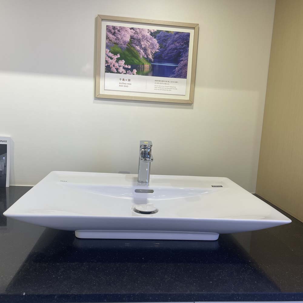 Chậu rửa lavabo đặt bàn INAX AL-S630V (ALS630V) (AL-S630VFC) men Aqua Ceramic AL-S630VFC/BW1 - 2