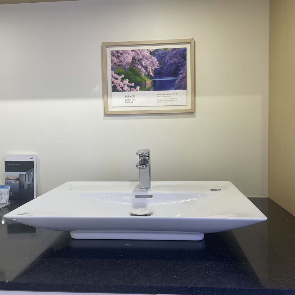 Chậu rửa lavabo đặt bàn INAX AL-S630V (ALS630V) (AL-S630VFC) men Aqua Ceramic AL-S630VFC/BW1 - 4