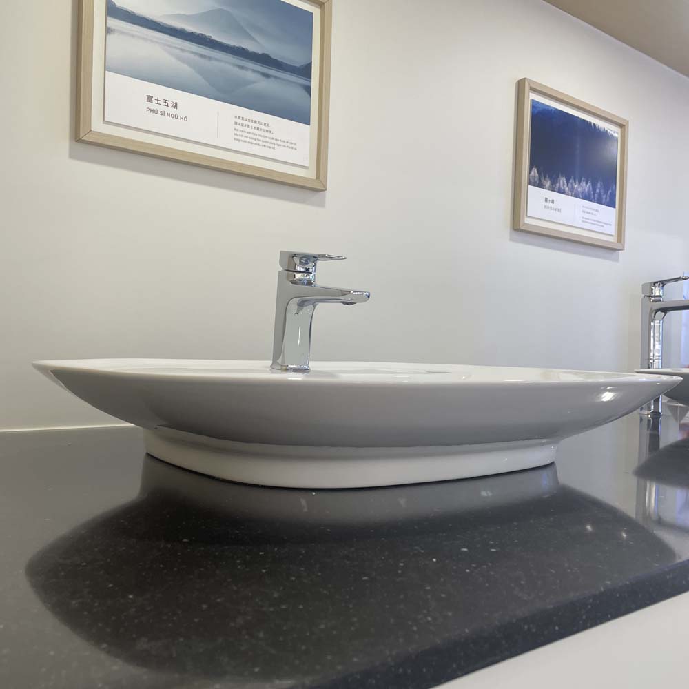 Chậu rửa lavabo đặt bàn INAX AL-S640V (ALS640V) (AL-S640VFC) men Aqua Ceramic AL-S640VFC/BW1 - 6