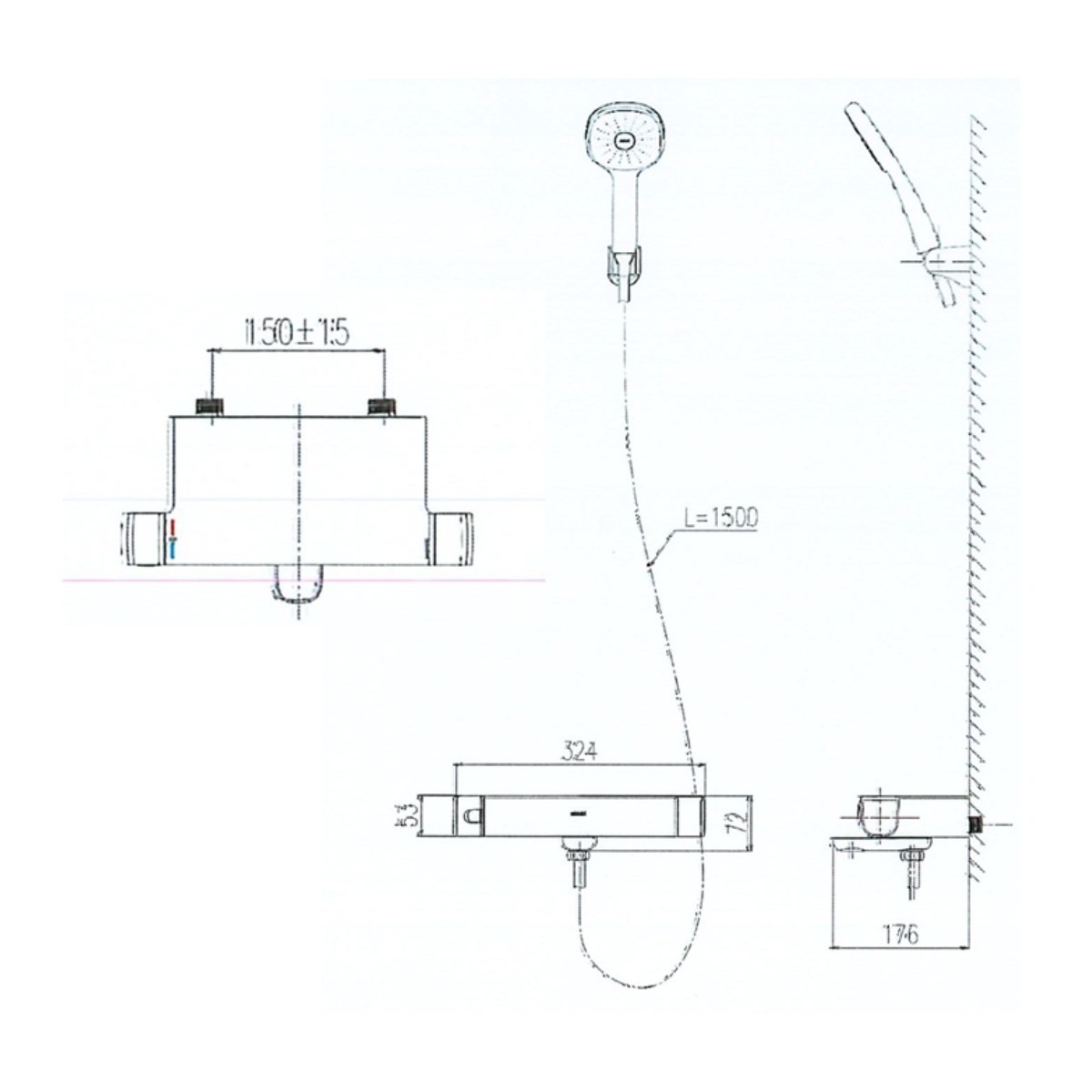 Sen tắm nhiệt độ INAX BFV-636T BFV-636T - 2