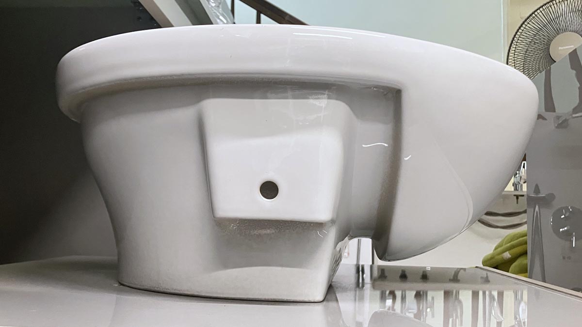 Chậu rửa mặt lavabo bán âm INAX L-333V (L333V) L-333V/BW1 - 6