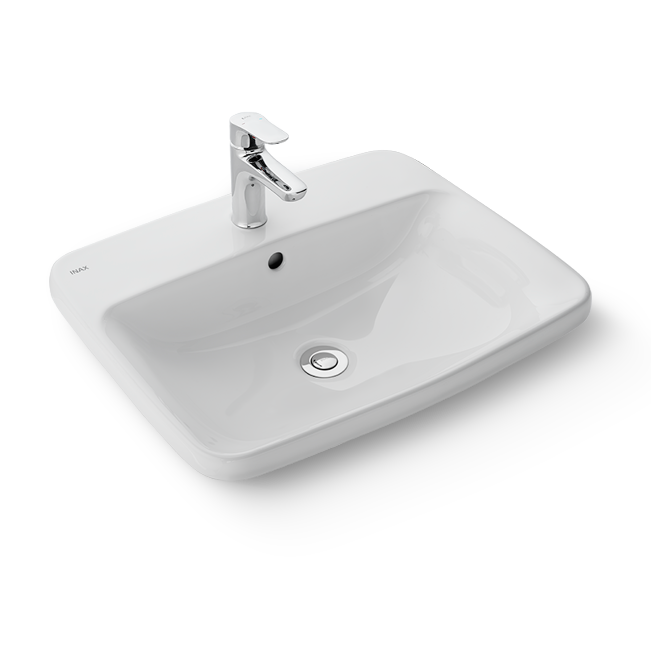 Chậu lavabo dương vành INAX AL-2398V (AL2398V) (AL-2398VFC) men Aqua Ceramic AL-2398VFC/BW1