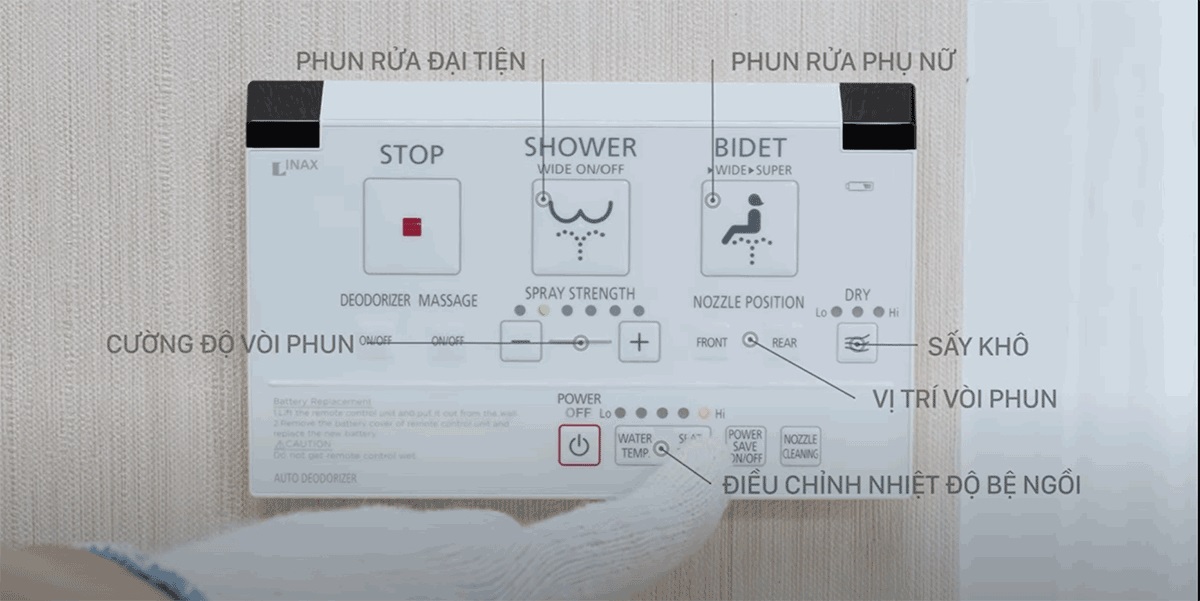 Bồn cầu 1 khối nắp điện tử INAX AC-959A + CW-KA22AVN AC-959A+CW-KA22AVN/BW1 - 5