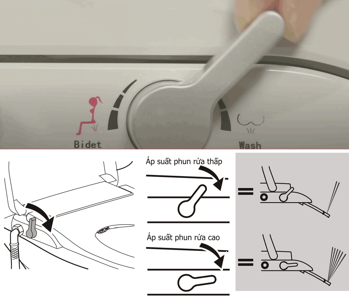 Bồn cầu 2 khối nắp rửa cơ INAX AC-602 + CW-S15VN AC-602+CW-S15VN/BW1 - 4