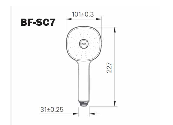 Tay sen tăng áp màu xám INAX BF-SC7 (BFSC7) (7C) BF-SC7 - 3