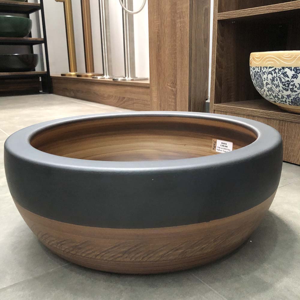 Chậu lavabo đặt bàn Kanly sứ hoa văn SU015 SU015 - 6