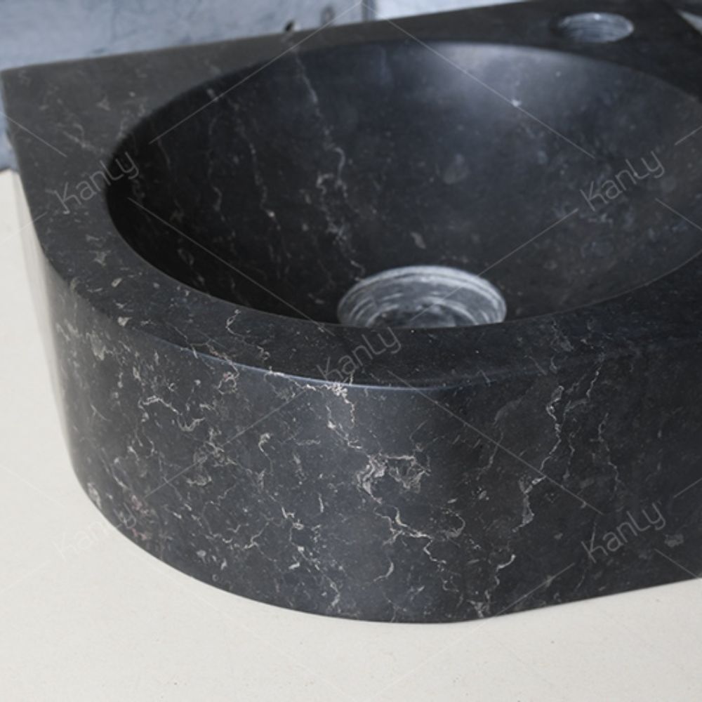 Chậu lavabo góc treo tường Kanly đá tự nhiên LAVABOGOC-MARBLEDEN LAVABOGOC-MARBLEDEN - 4