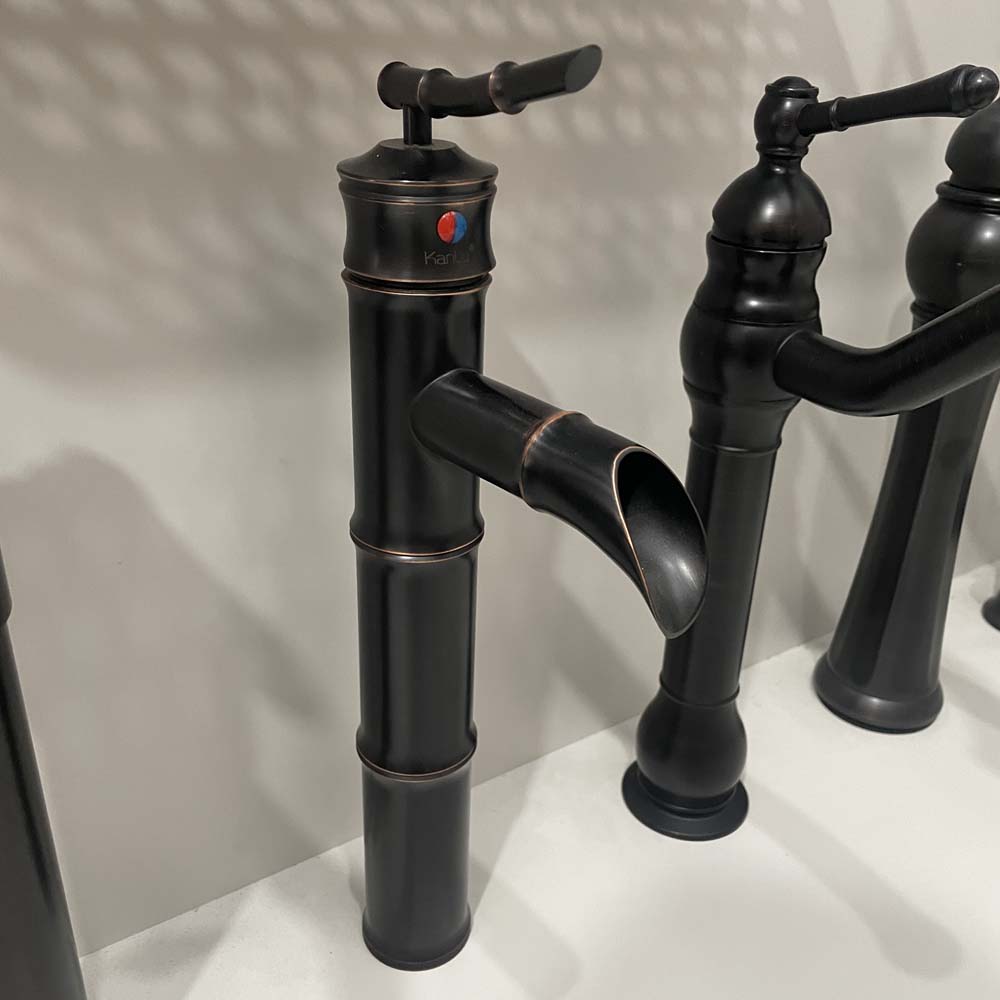 Vòi lavabo nóng lạnh bằng đồng Kanly GCA02B/V02B GCV02B - 3