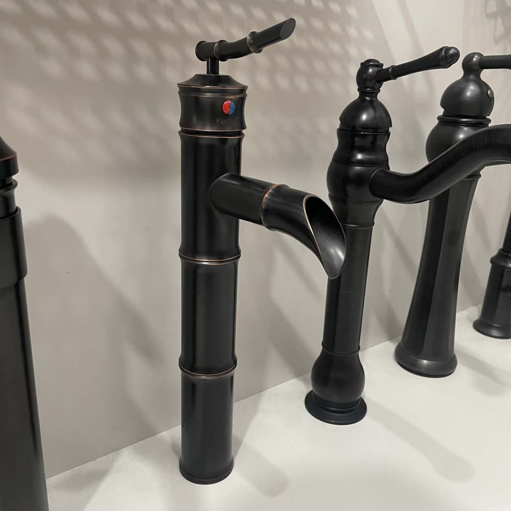 Vòi lavabo nóng lạnh bằng đồng Kanly GCA02B/V02B GCV02B - 2