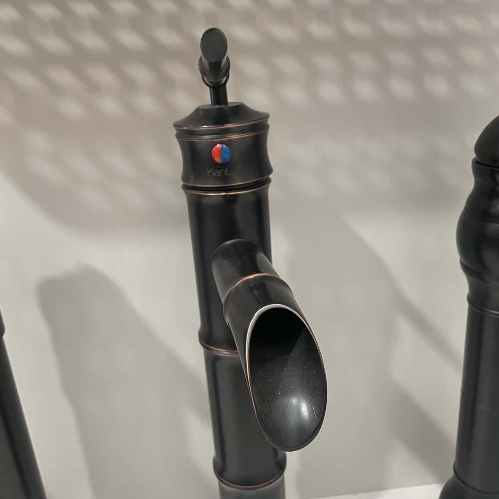 Vòi lavabo nóng lạnh bằng đồng Kanly GCA02B/V02B GCV02B - 4