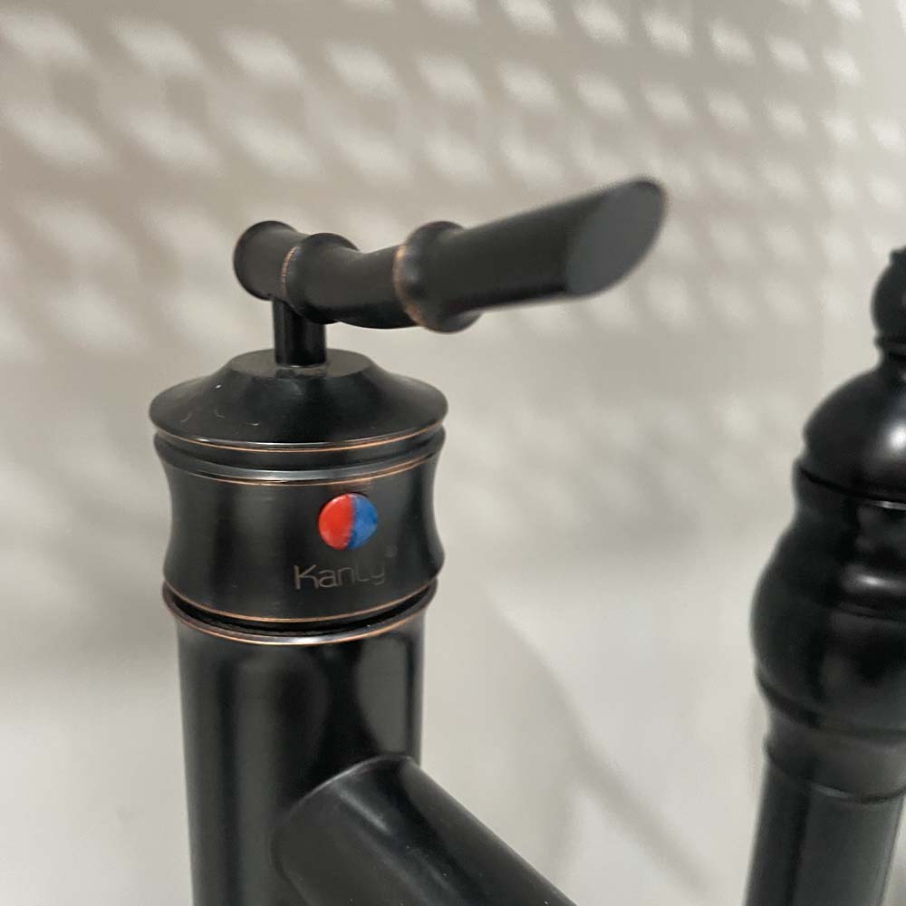 Vòi lavabo nóng lạnh bằng đồng Kanly GCA02B/V02B GCV02B - 5