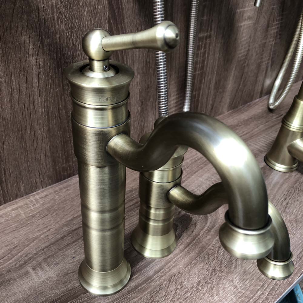 Vòi chậu nóng lạnh bằng đồng Kanly GCA16/V16 GCV16 - 6