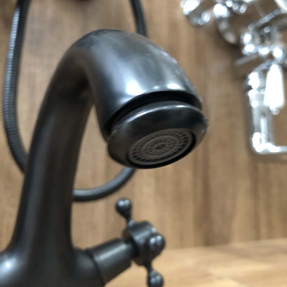 Vòi chậu lavabo nóng lạnh bằng đồng Kanly GCV05B GCV05B - 6