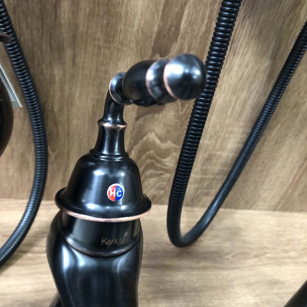 Vòi chậu lavabo nóng lạnh bằng đồng Kanly GCA14B/V14B GCV14B - 6