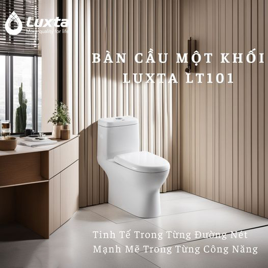 Bồn cầu 1 khối LUXTA LT-101 nắp êm LT-101 - 2