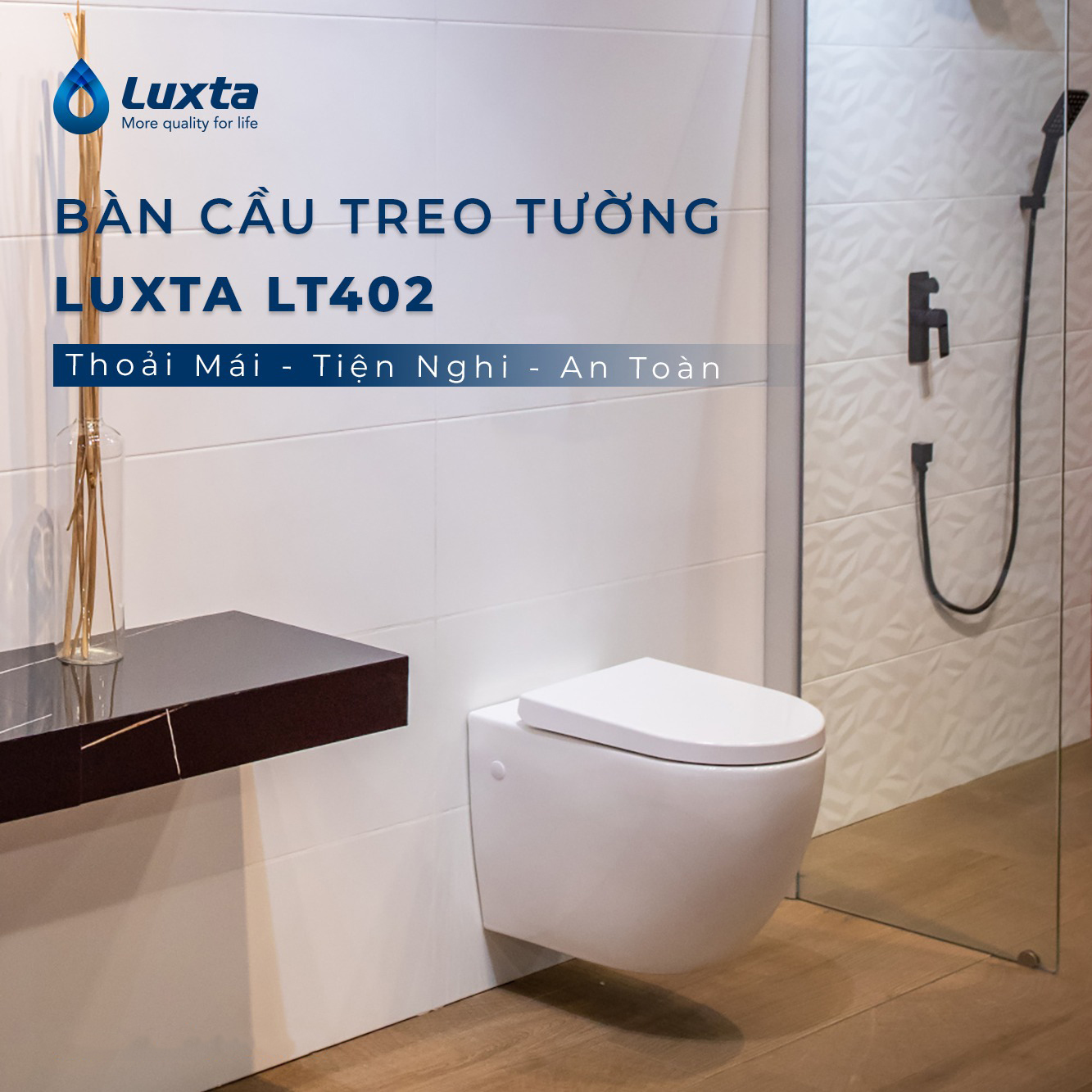 Bồn cầu treo tường LUXTA LT-402 nắp êm LT-402 - 5