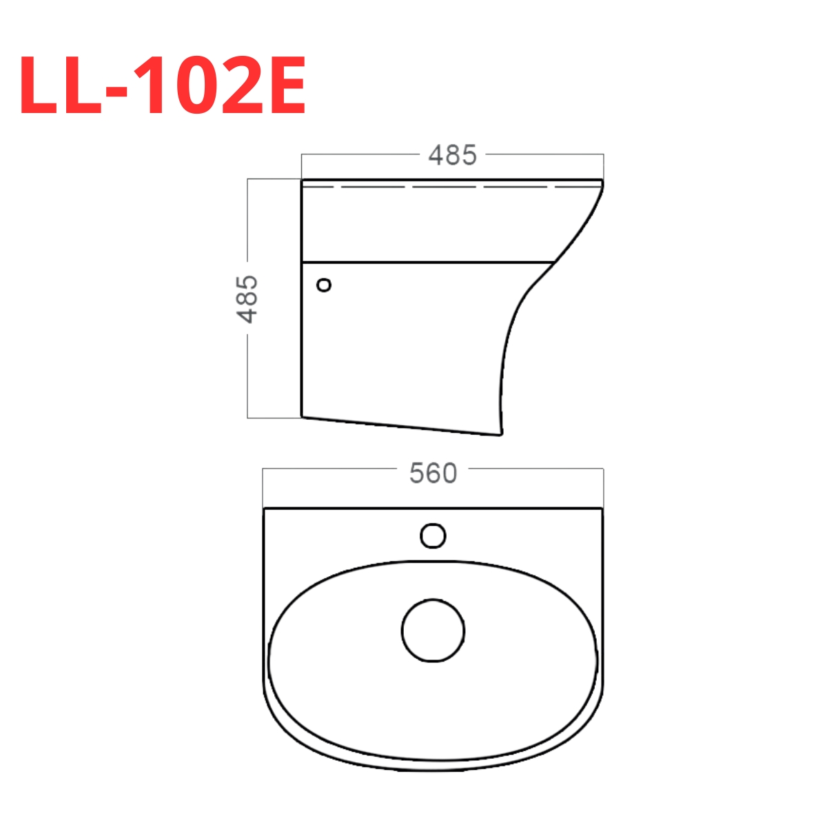 Chậu rửa mặt lavabo treo tường Luxta LL-102E LL-102E - 2