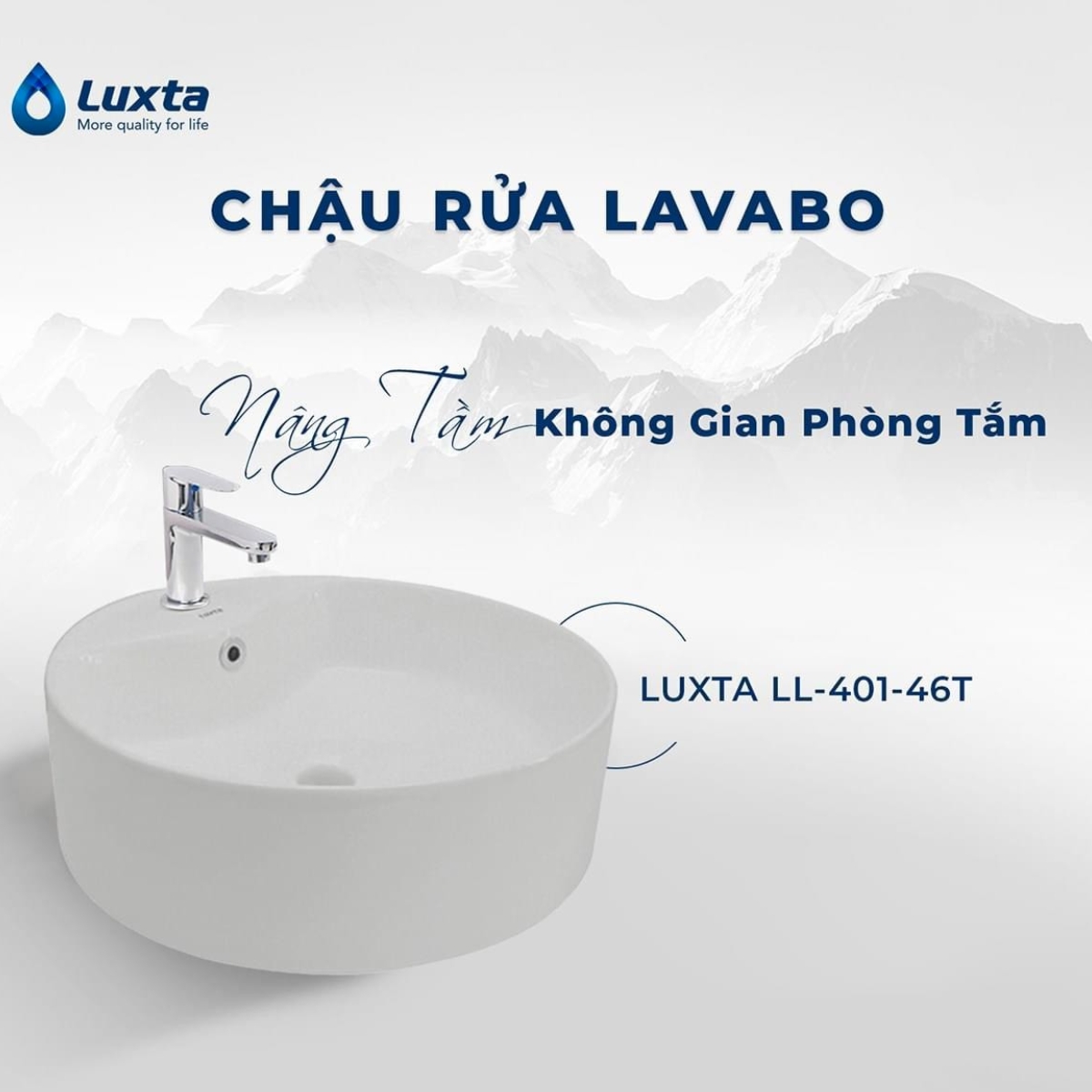 Chậu lavabo đặt bàn Luxta LL-401-46T LL-401-46T - 2