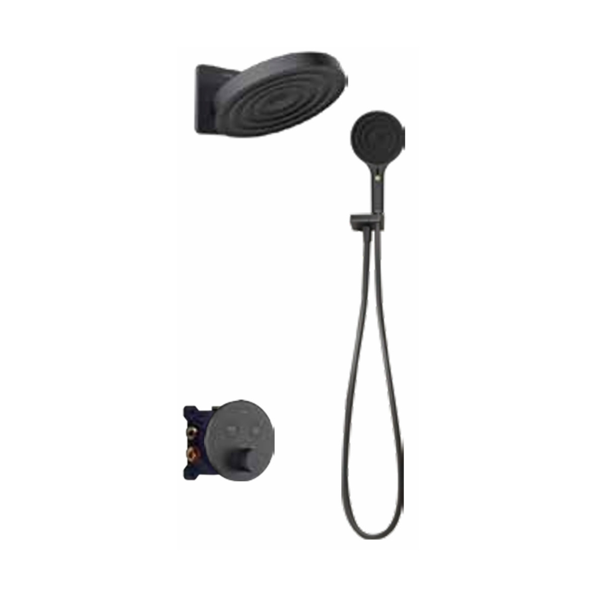 Sen tắm âm tường 2 đường nước nhiệt độ MOEN MR23012BL+UHT73342BL+UR4000+HH202022BL+A716BL+737BL MR23012BL+UHT73342BL+UR4000+HH202022BL+A716BL+737BL