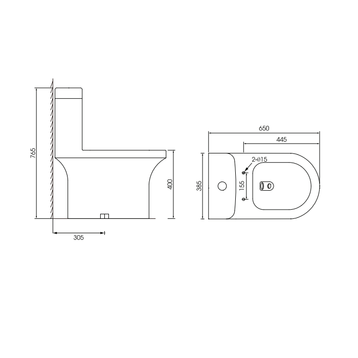 Bồn cầu 1 khối MOEN SW0116C nắp êm SW0116C - 2