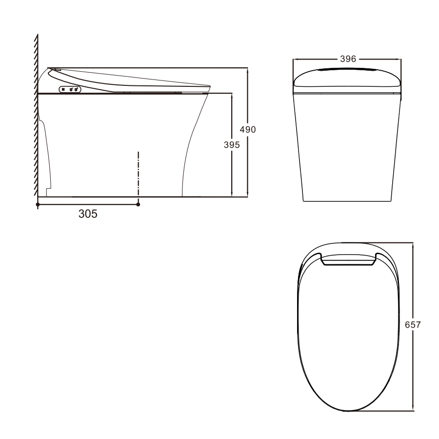 Bồn cầu điện tử thông minh Fascination MOEN SW1093C SW1093C - 2