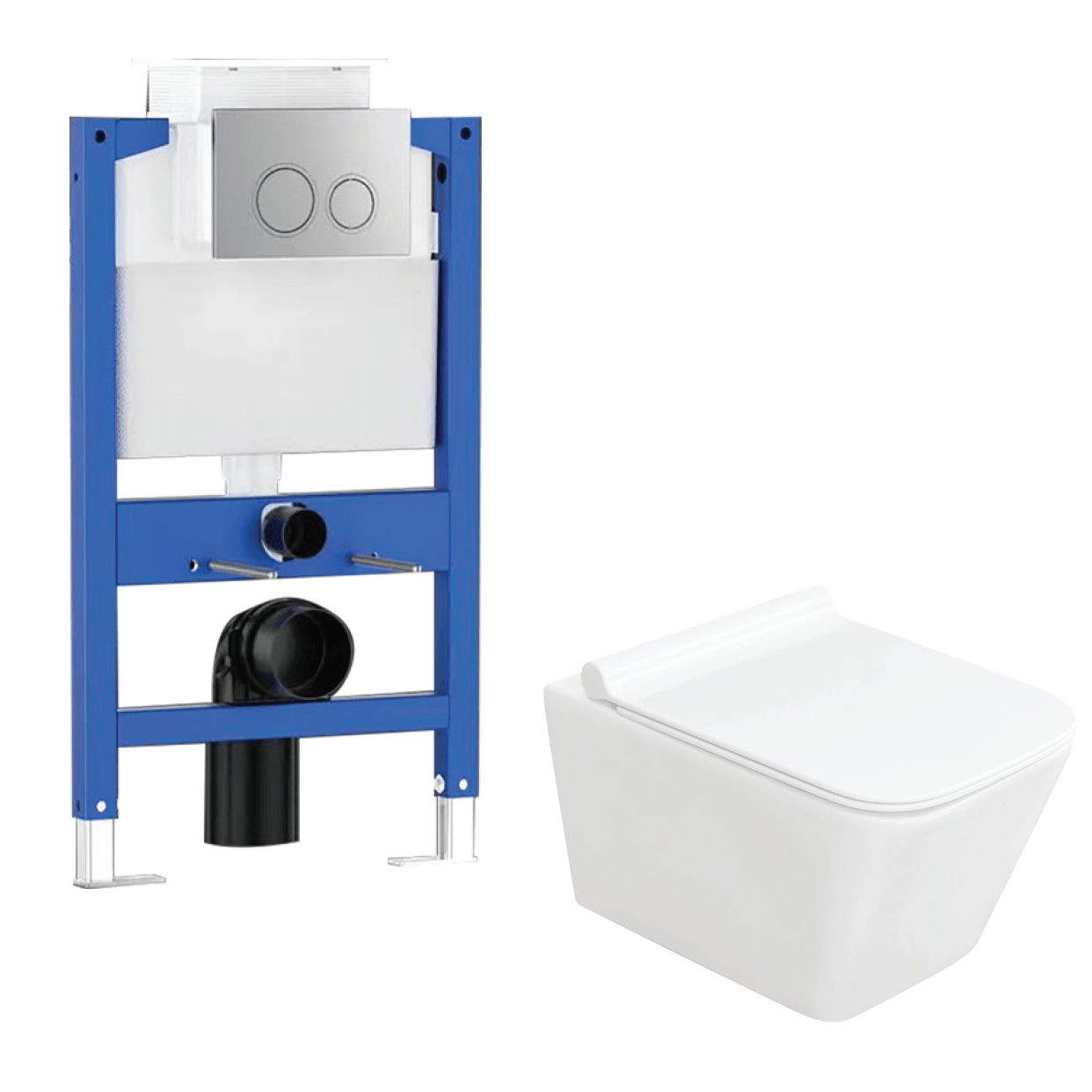 Bồn cầu âm tường AT2178W & két nước Atmor AT2003-A (AT2003A) AT2178W+AT2003-A