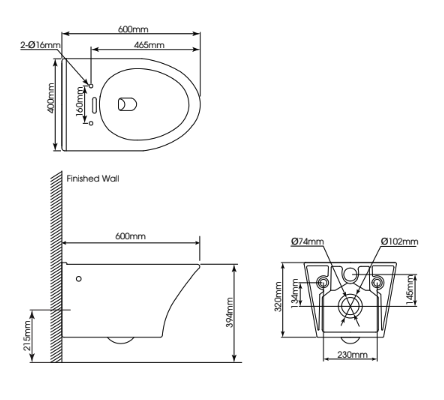 Bồn cầu treo tường MOEN SW0313PO nắp êm SW0313PO - 4