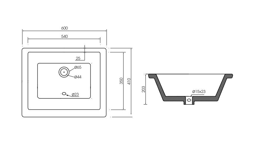 Chậu rửa mặt lavabo âm bàn MOEN SW52710 SW52710 - 2