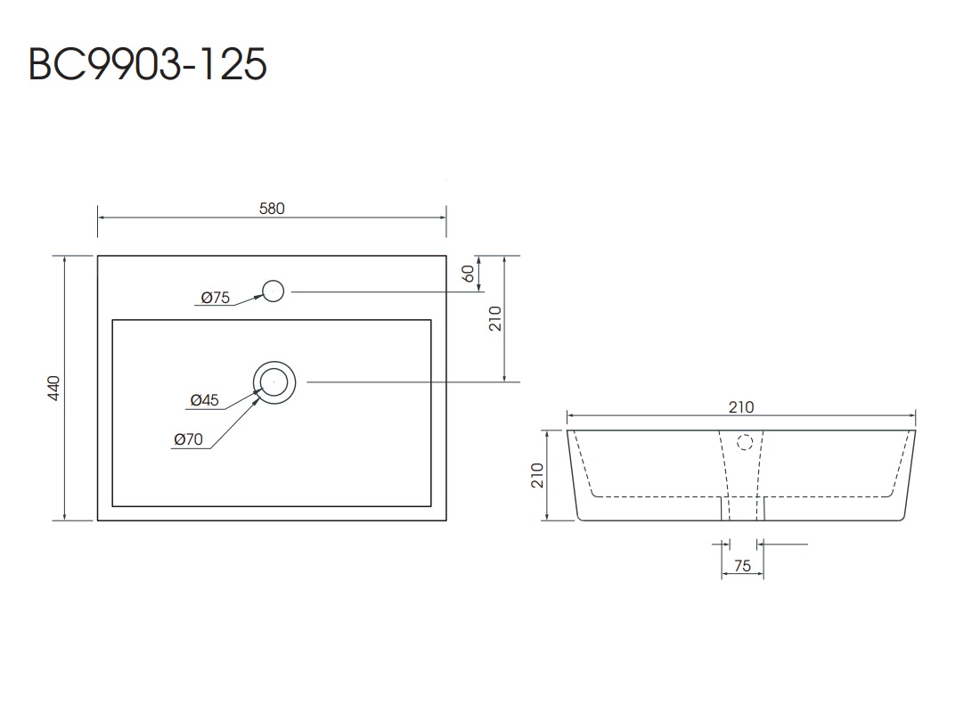 Chậu lavabo đặt bàn MOEN BC9903-125 BC9903-125 - 3