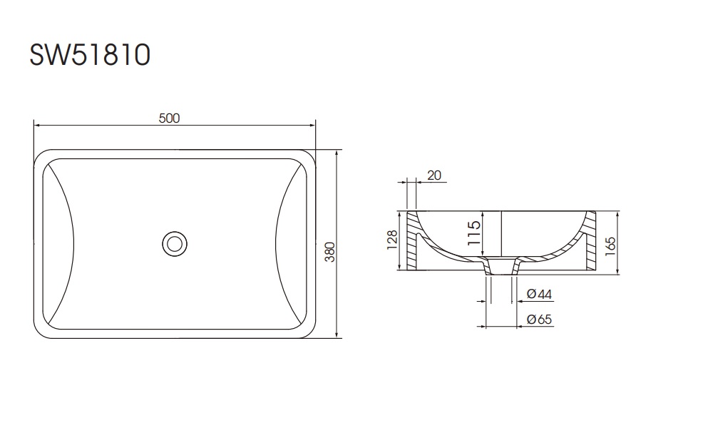 Chậu lavabo đặt bàn MOEN SW51810 SW51810 - 3