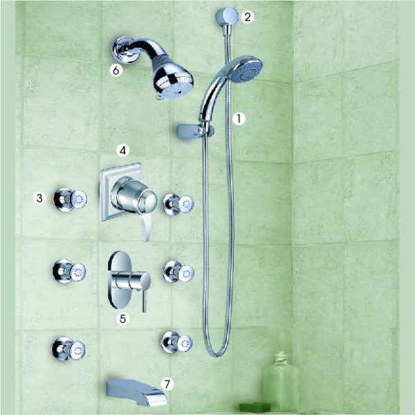 Sen tắm âm tường MOEN AESIS 2244 massage nóng lạnh 2244