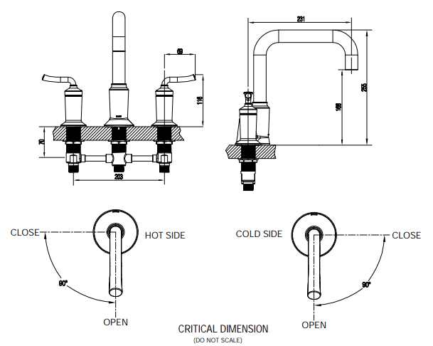 Vòi bồn tắm nằm nóng lạnh 4 lỗ MOEN Neo Classic 16272 - 2