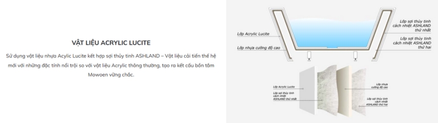 Bồn tắm đặt sàn 1.3m MOWOEN MW8227P–130 - 5