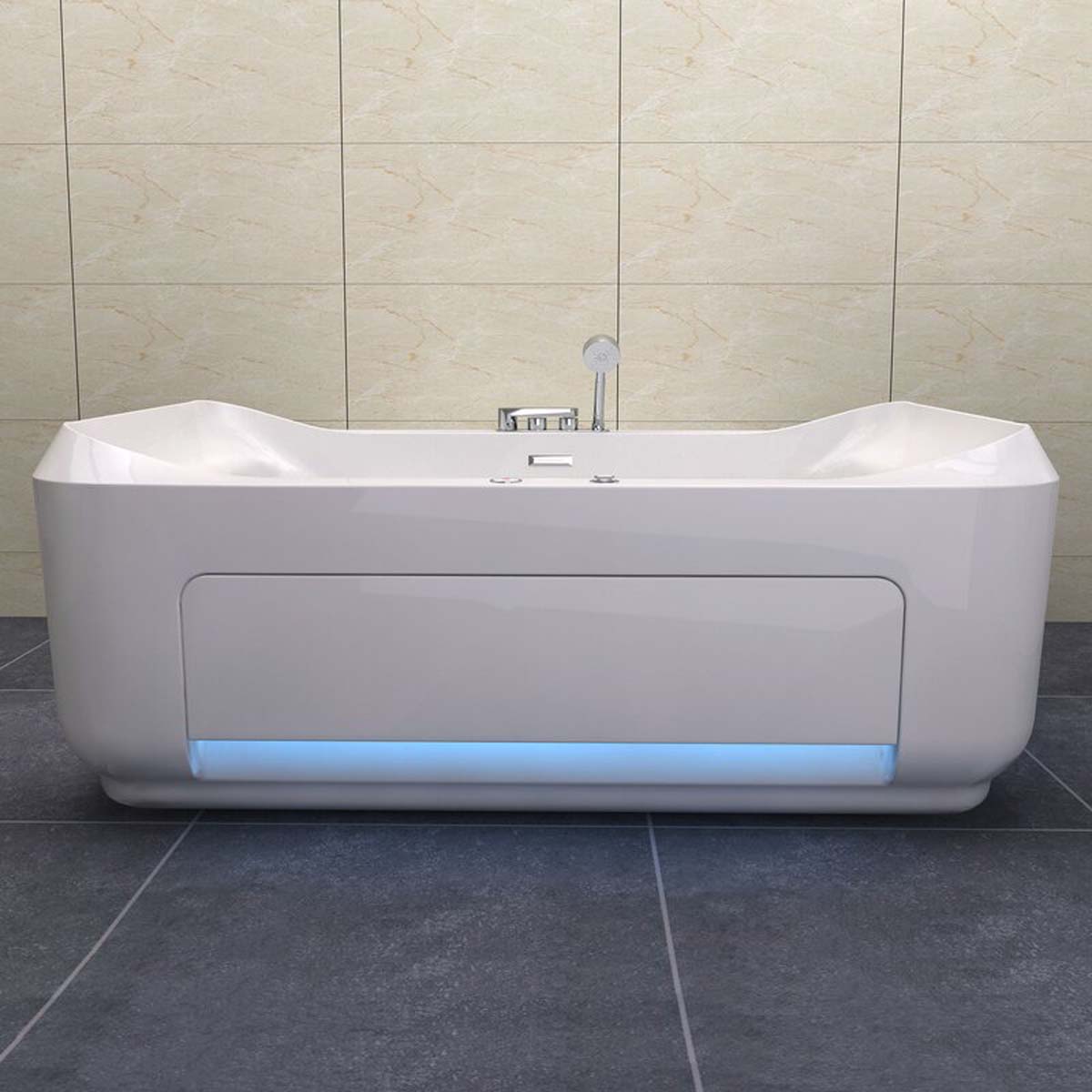 Bồn tắm đặt sàn massage 1.8m gồm vòi MOWOEN MW8123-180.2MS - 4