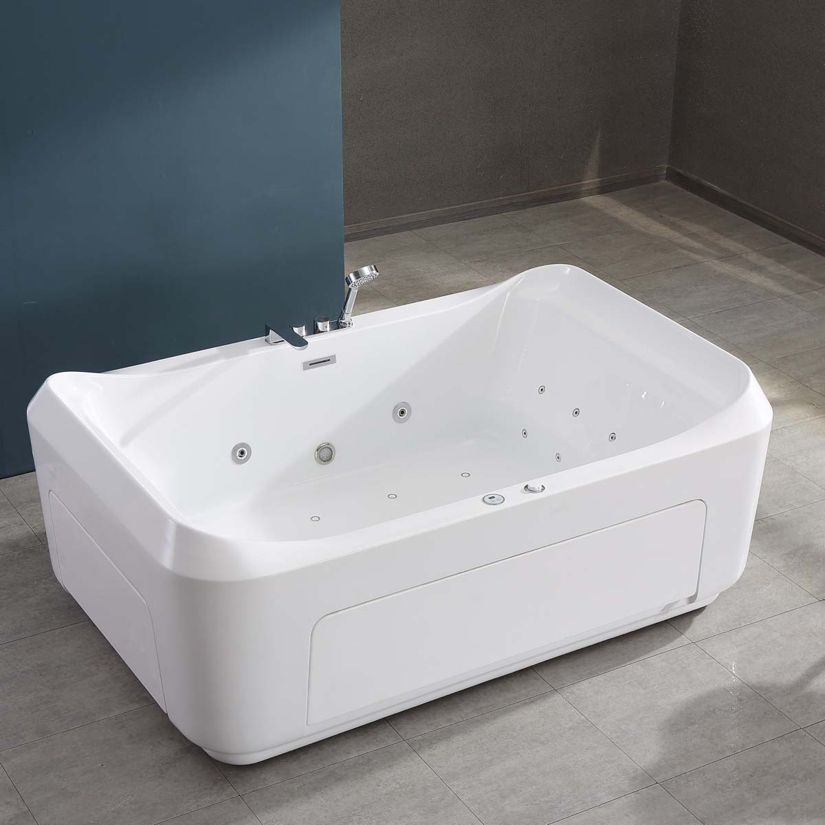 Bồn tắm đặt sàn massage 1.8m gồm vòi MOWOEN MW8123-180.2MS