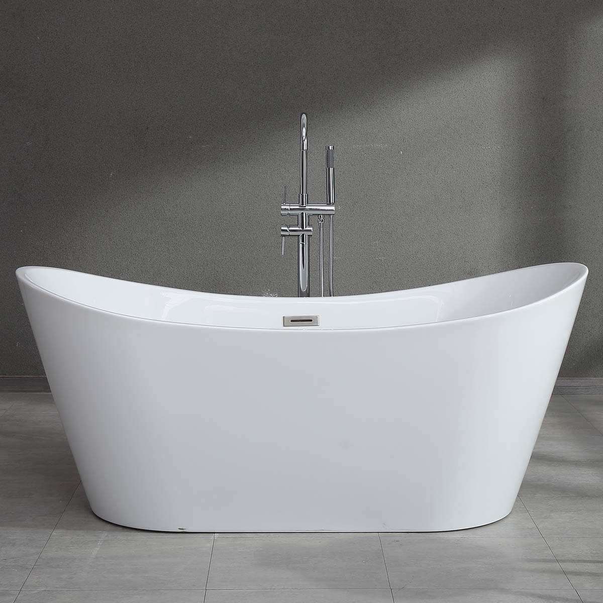 Bồn tắm đặt sàn 1.6m CURVED MOWOEN MW8207B-160 - 8