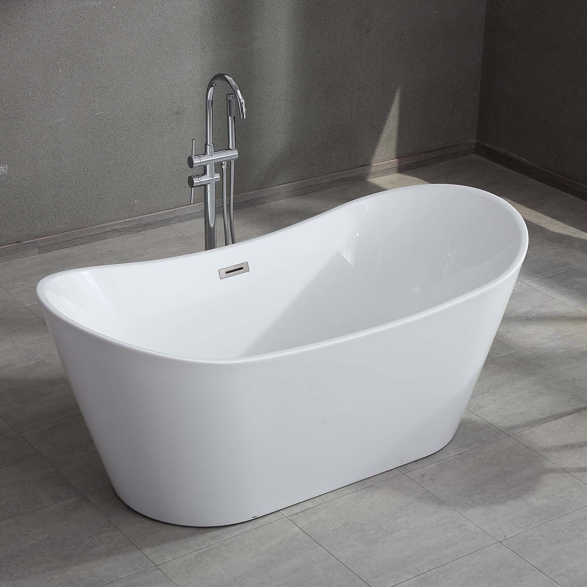 Bồn tắm đặt sàn 1.6m CURVED MOWOEN MW8207B-160 - 2