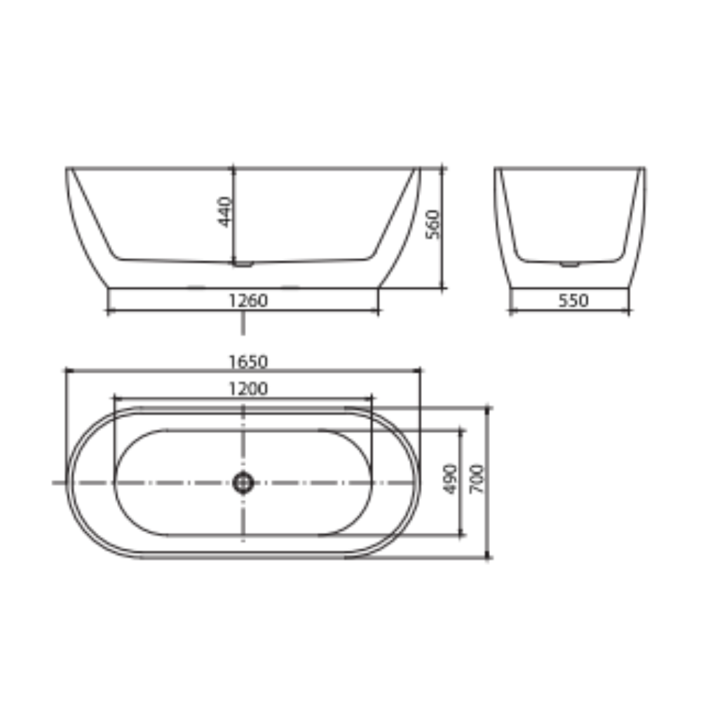 Bồn tắm đặt sàn 1.6m MOWOEN MW8226-160 - 2