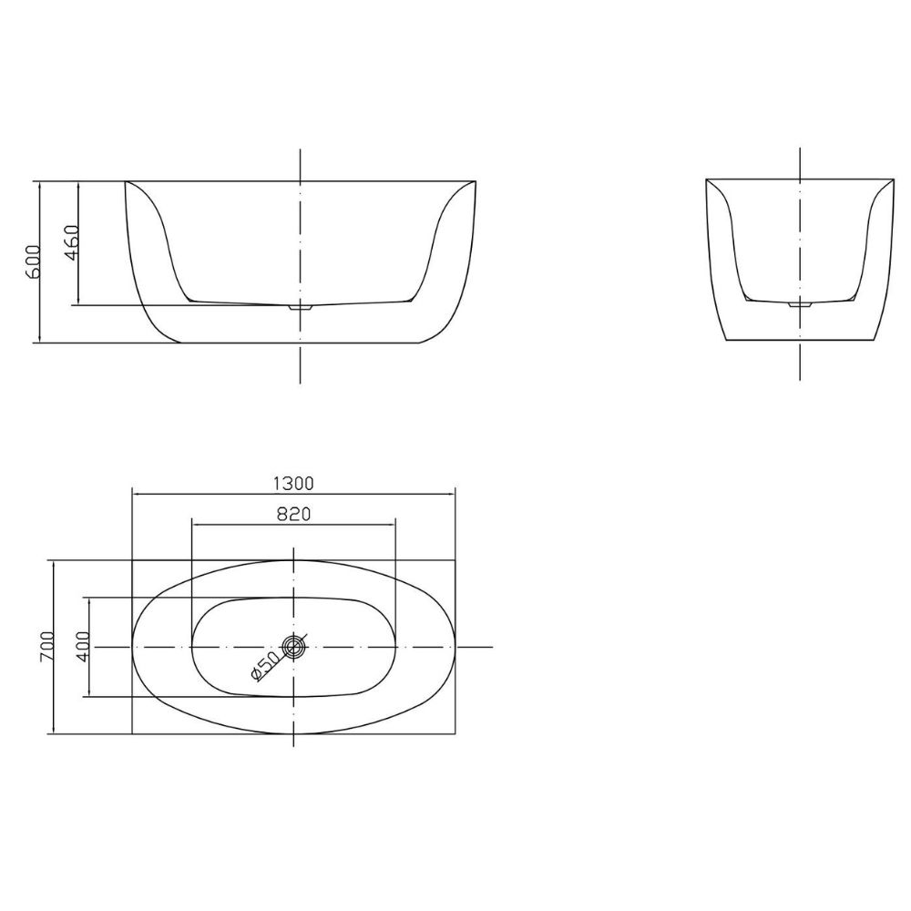 Bồn tắm đặt sàn 1.3m MOWOEN MW8227P–130 - 2