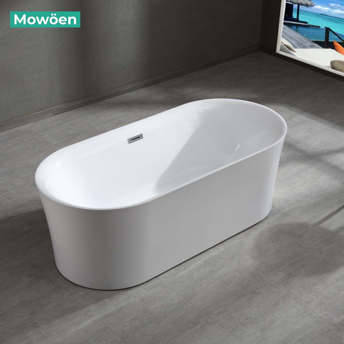 Bồn tắm đặt sàn massage 1.5m MOWOEN MW8229-150.MS - 6