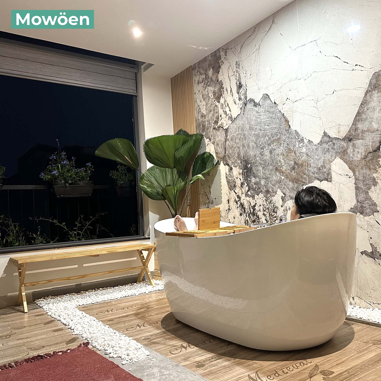 Bồn tắm đặt sàn massage 1.7m MOWOEN MW8305BFB-170.MS - 3