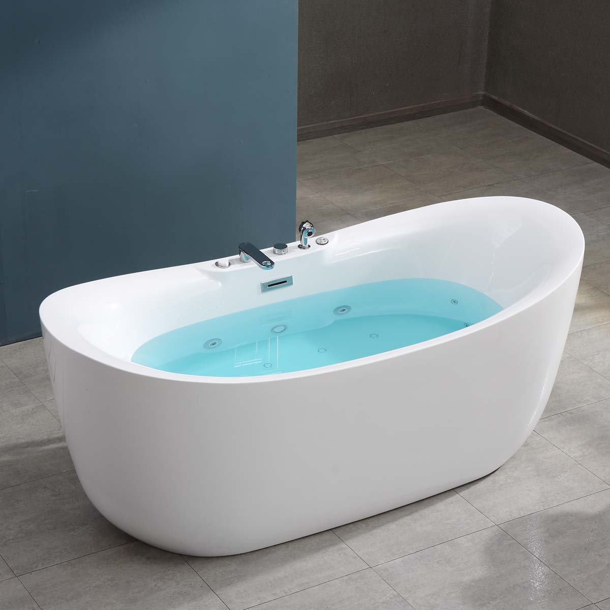 Bồn tắm đặt sàn massage 1.7m MOWOEN MW8305BFB-170.MS