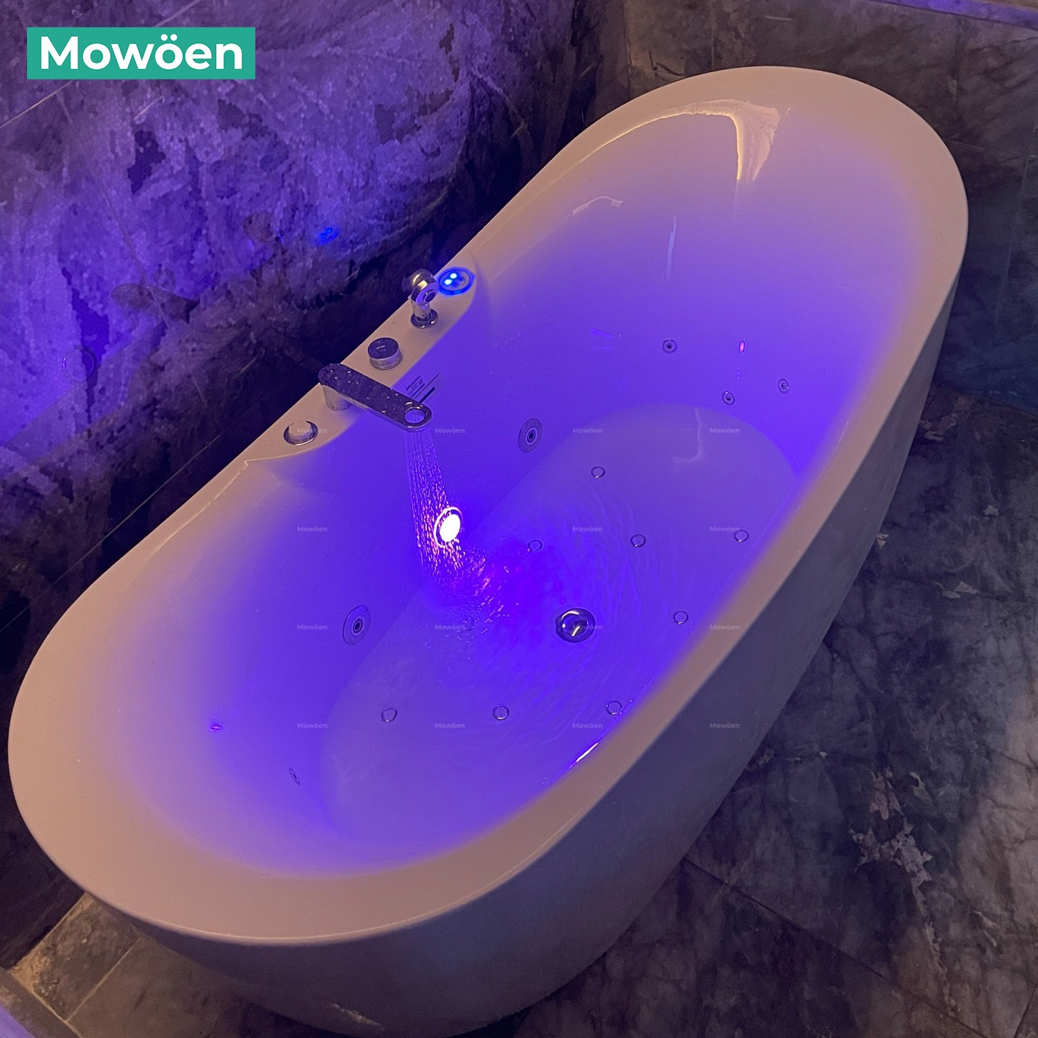 Bồn tắm đặt sàn massage 1.8m MOWOEN MW8305BFB-180.MS - 6