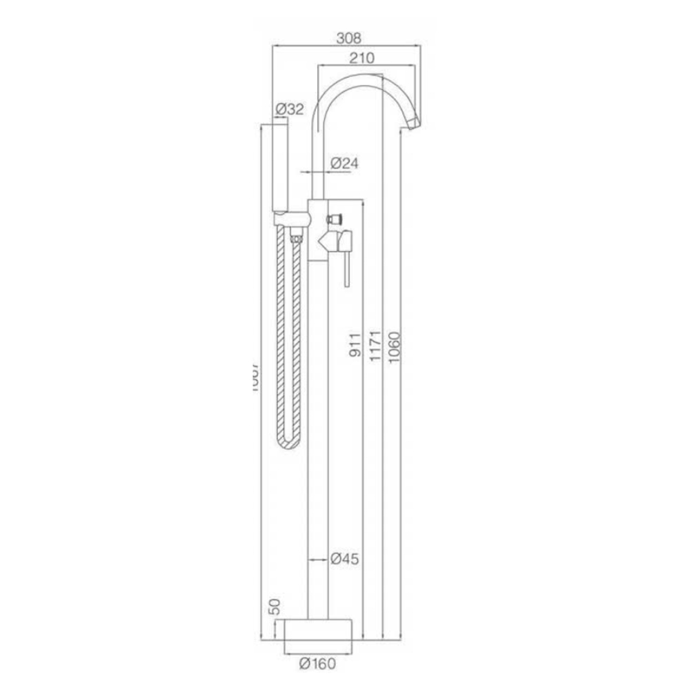 Bộ vòi sen xả bồn đặt sàn Alin Series MOWOEN ALIN-FB0001 - 18