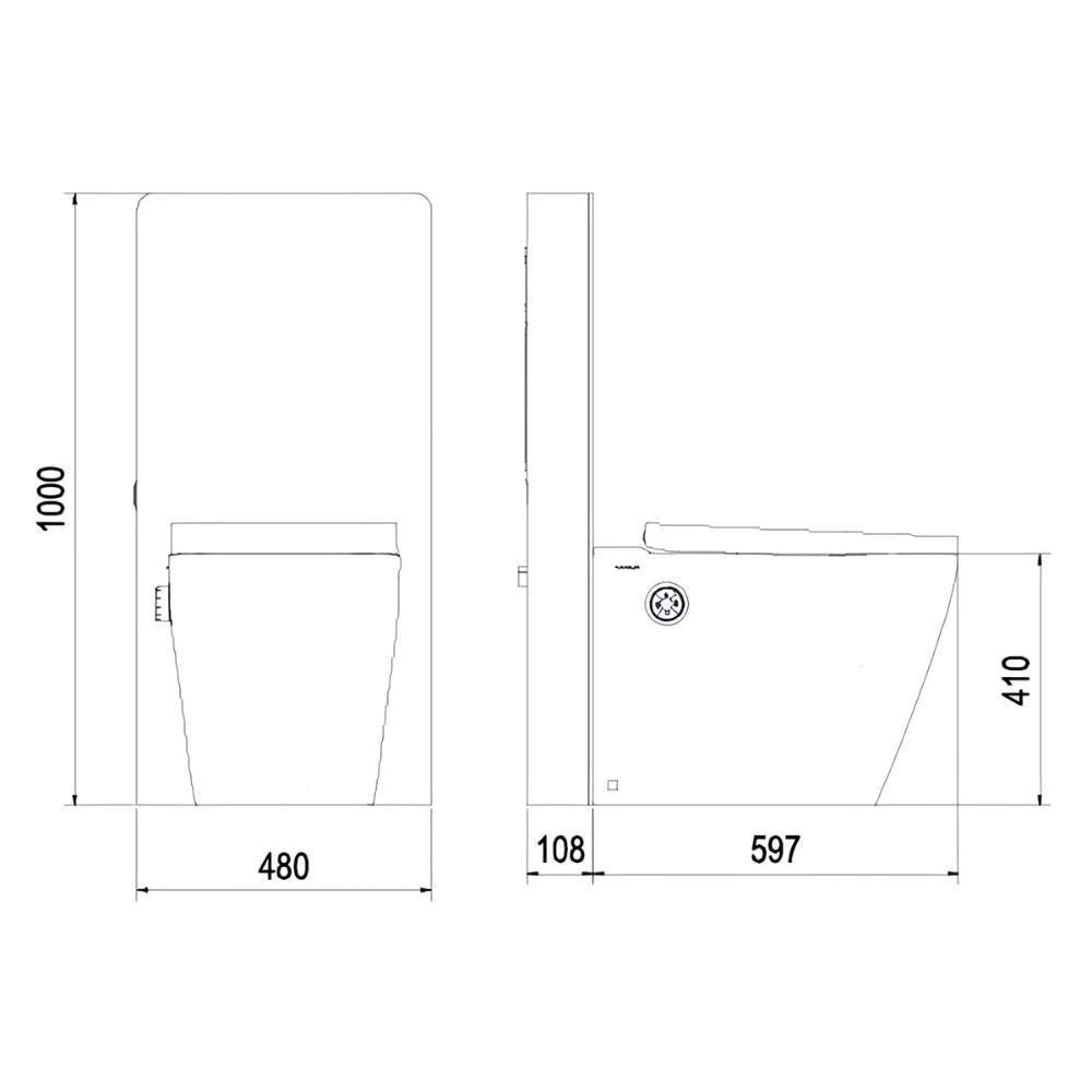 Bồn cầu đặt sàn nắp điện tử G-Smart Viglacera Platinum P.16.321-B P.16.321-B - 2