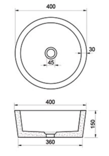 Chậu lavabo đặt bàn Kanly đá Marble tự nhiên MAR11Bi MAR11Bi - 2