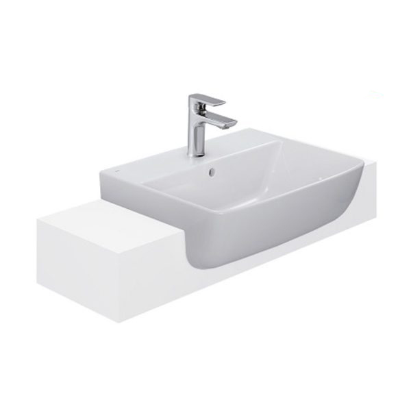 Chậu rửa mặt lavabo bán âm INAX L-345V (L345V) (L-345VFC) L-345VFC/BW1