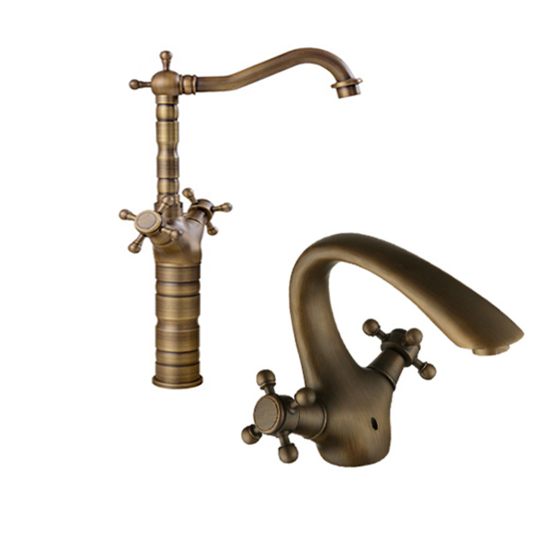 Vòi chậu lavabo nóng lạnh bằng đồng Kanly GCA01/V07 GCA01